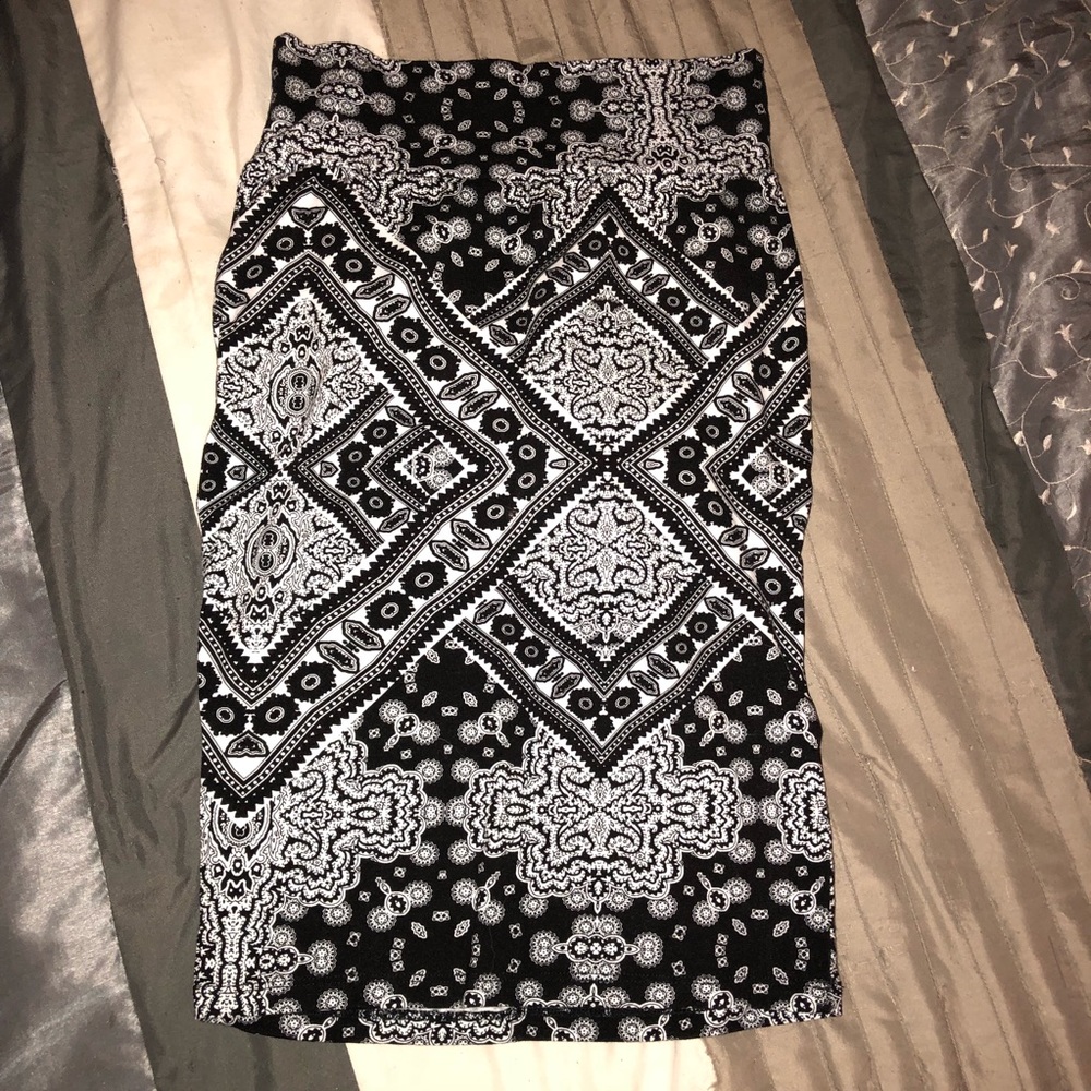 Aztec Midi Bodycon Skirt